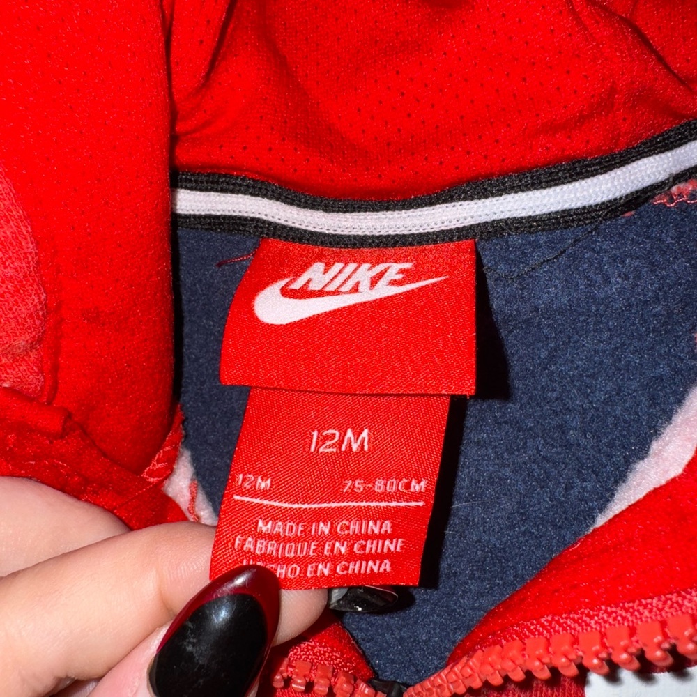 Nike Baby Red and Blue Hoodie - Picture 2 of 4